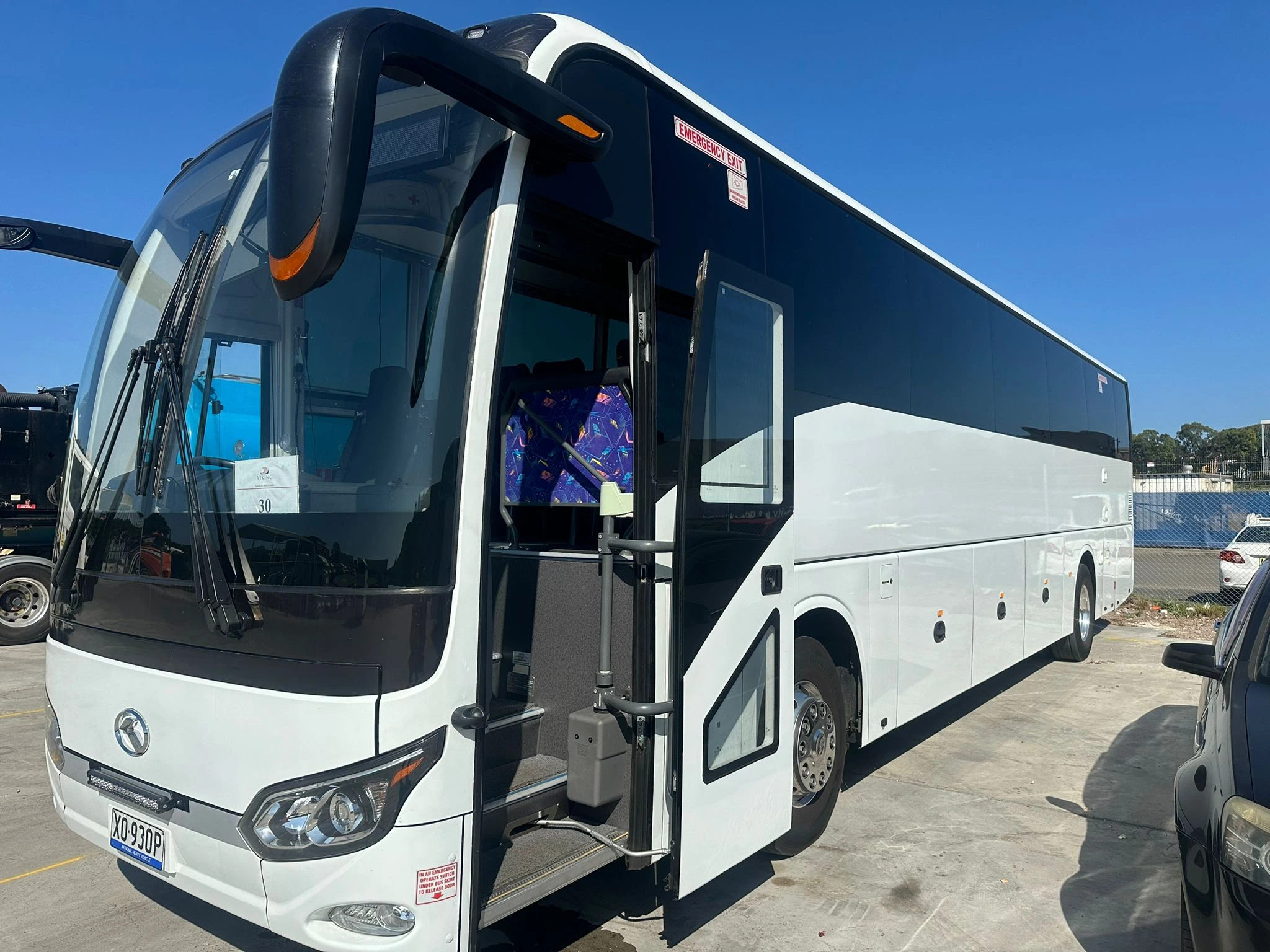 A row of touring coaches